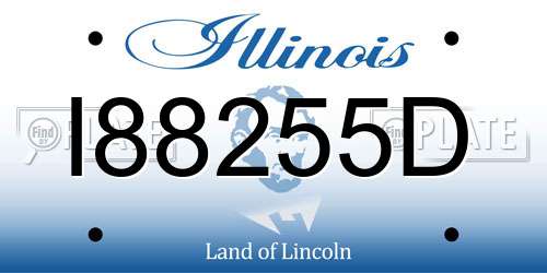 I88255D Illinois License Plate