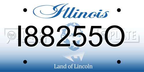 I88255O Illinois License Plate