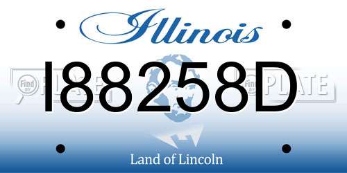 I88258D Illinois License Plate