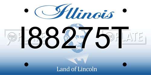 I88275T Illinois License Plate