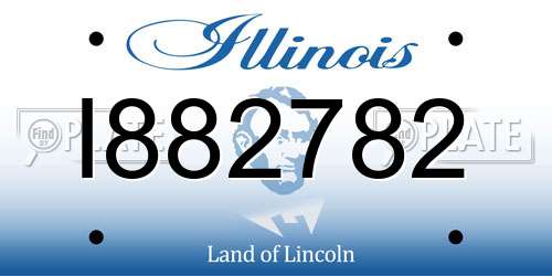 I882782 Illinois License Plate