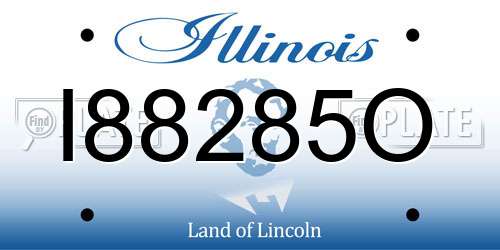 I88285O Illinois License Plate
