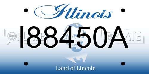 I88450A Illinois License Plate