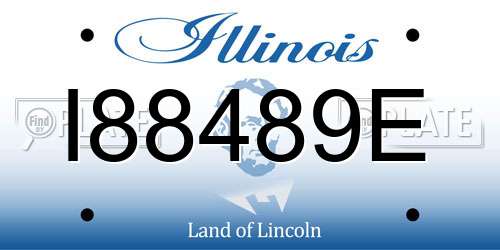 I88489E Illinois License Plate