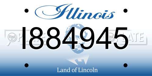 I884945 Illinois License Plate