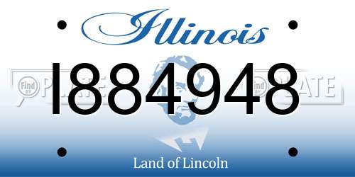 I884948 Illinois License Plate