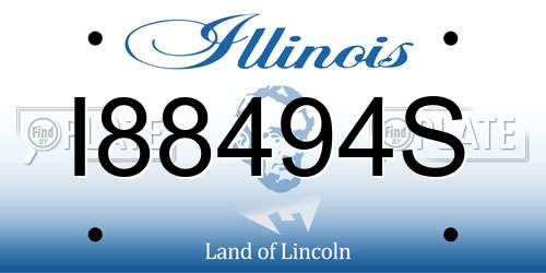 I88494S Illinois License Plate