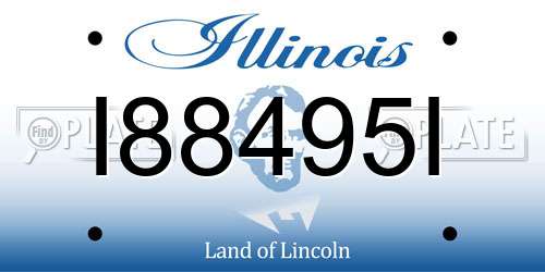 I88495I Illinois License Plate