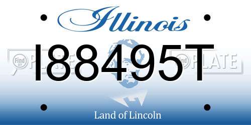 I88495T Illinois License Plate