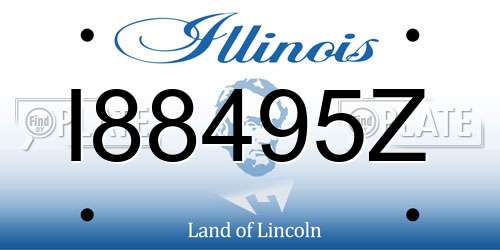 I88495Z Illinois License Plate