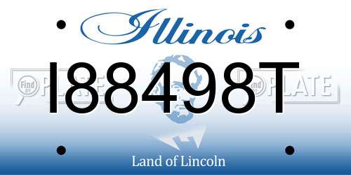 I88498T Illinois License Plate