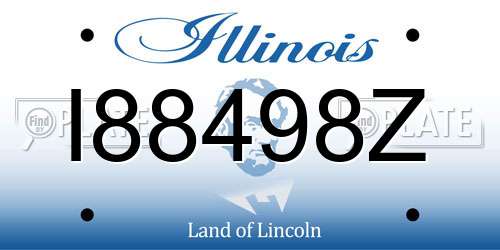 I88498Z Illinois License Plate