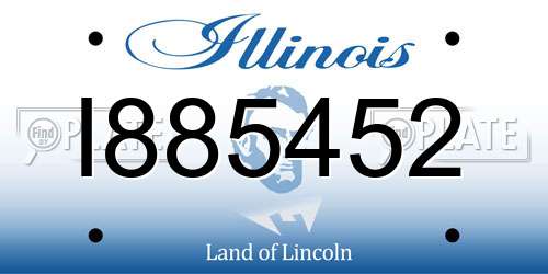 I885452 Illinois License Plate