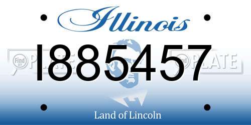 I885457 Illinois License Plate