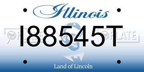 I88545T Illinois License Plate
