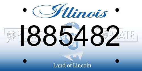 I885482 Illinois License Plate