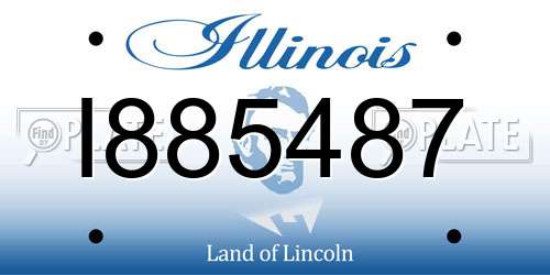 I885487 Illinois License Plate