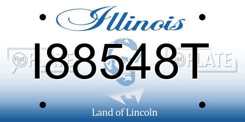 I88548T Illinois License Plate