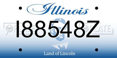 I88548Z Illinois License Plate