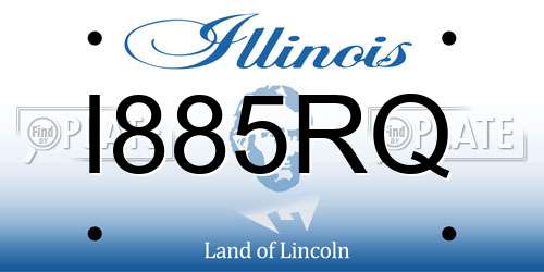 I885RQ Illinois License Plate