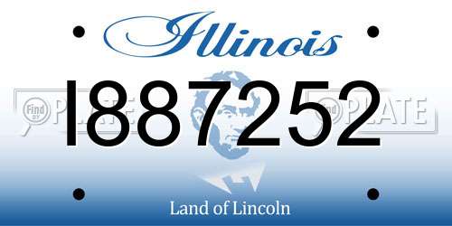 I887252 Illinois License Plate