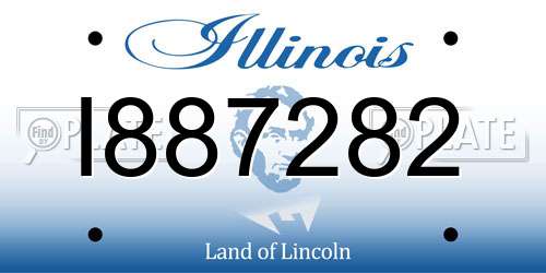 I887282 Illinois License Plate