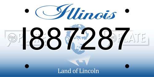 I887287 Illinois License Plate