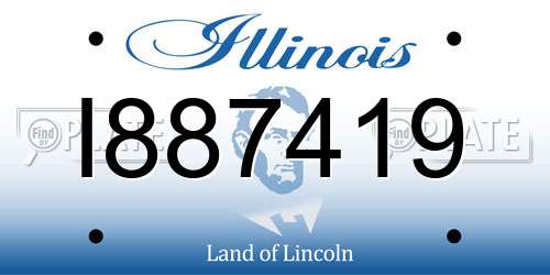 I887419 Illinois License Plate