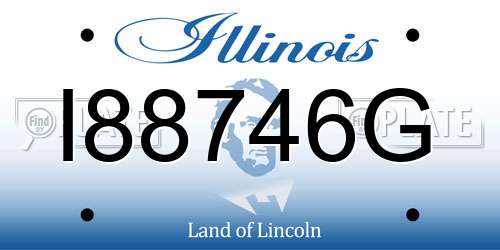 I88746G Illinois License Plate