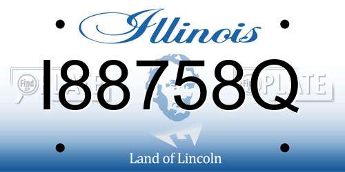 I88758Q Illinois License Plate