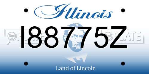 I88775Z Illinois License Plate