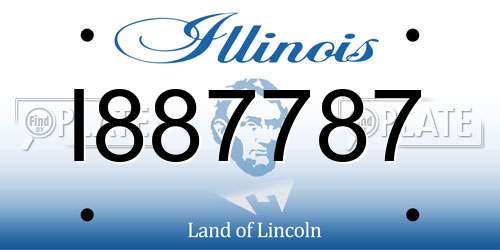 I887787 Illinois License Plate