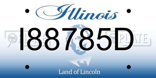 I88785D Illinois License Plate