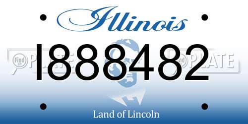 I888482 Illinois License Plate