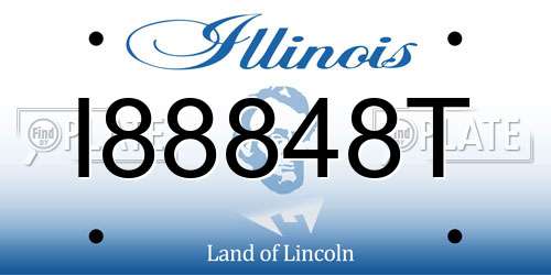 I88848T Illinois License Plate