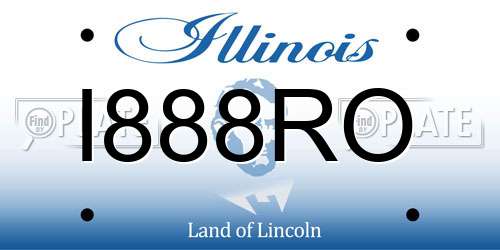 I888RO Illinois License Plate