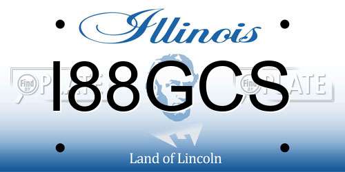 I88GCS Illinois License Plate