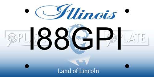 I88GPI Illinois License Plate