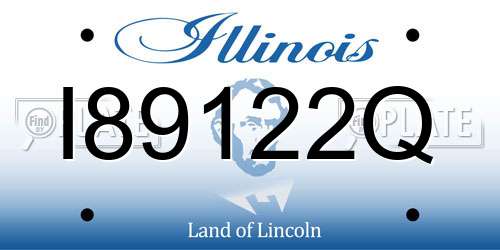 I89122Q Illinois License Plate
