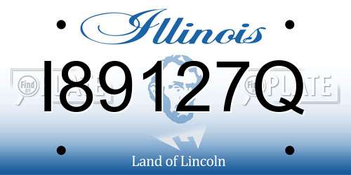 I89127Q Illinois License Plate