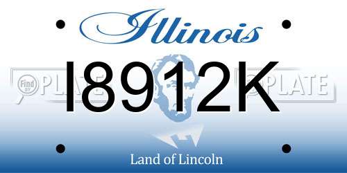 I8912K Illinois License Plate