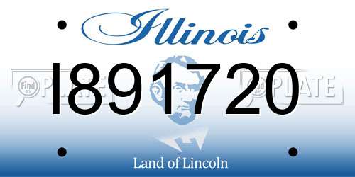 I891720 Illinois License Plate