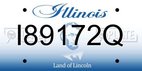 I89172Q Illinois License Plate