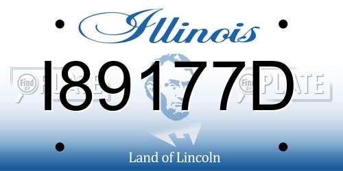 I89177D Illinois License Plate