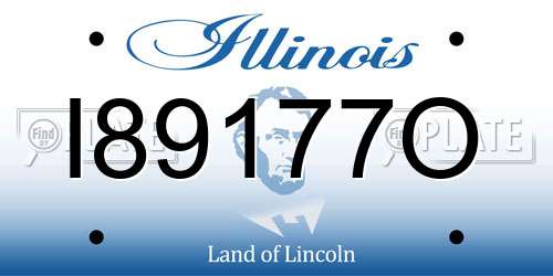I89177O Illinois License Plate