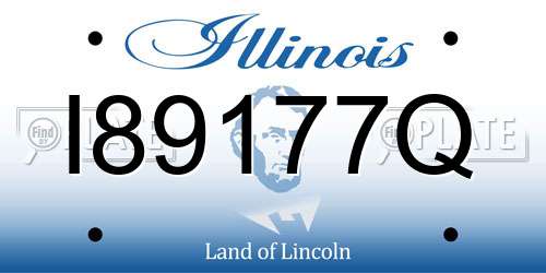 I89177Q Illinois License Plate
