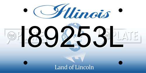 I89253L Illinois License Plate