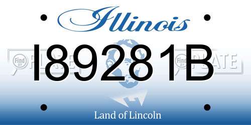 I89281B Illinois License Plate