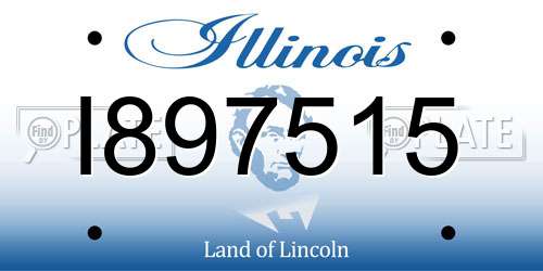 I897515 Illinois License Plate