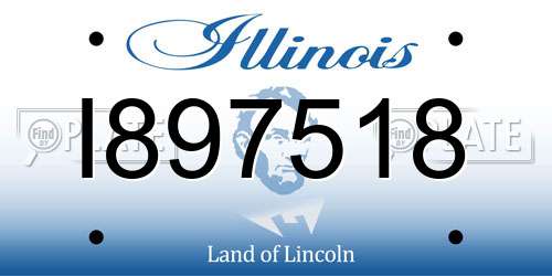 I897518 Illinois License Plate